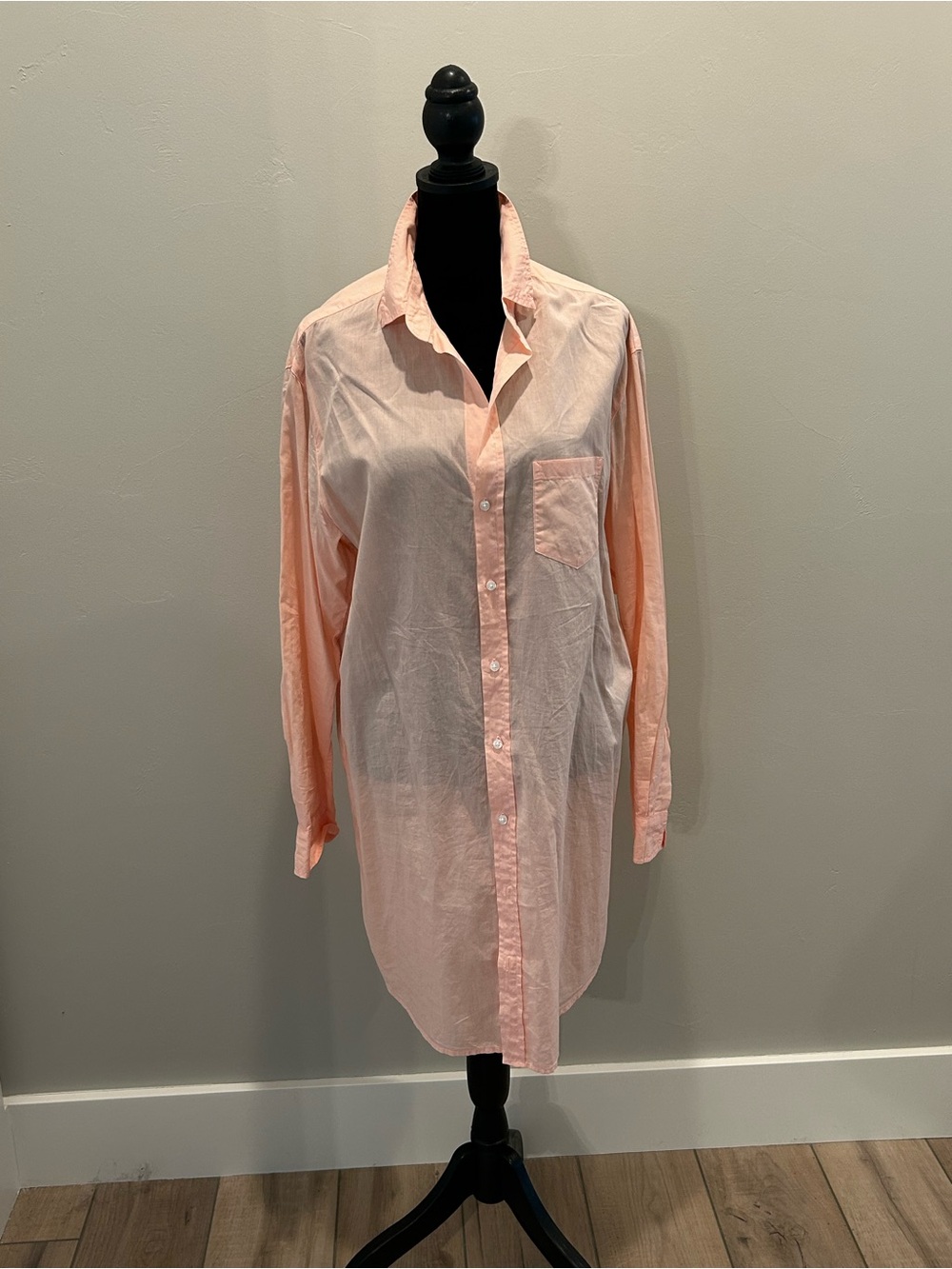Frank & Eileen Pale Peach Mary Mini Shirt Dress